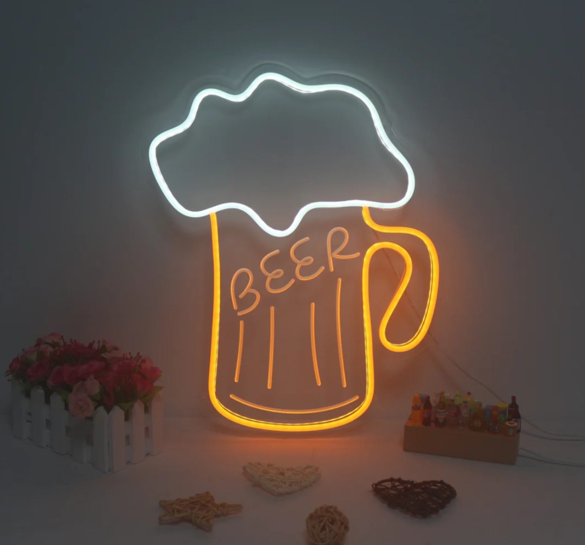 "Beer Drinking" Mini Neon Sign