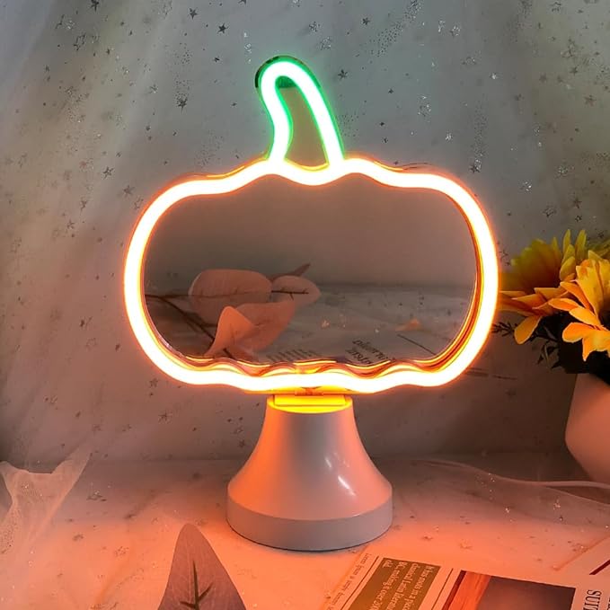 "Pumpkin Mirror" Neon Sign