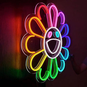 "Sunflower by Takashi Murakami" Neon Sign