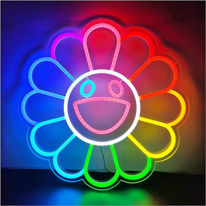 "Sunflower by Takashi Murakami" Neon Sign