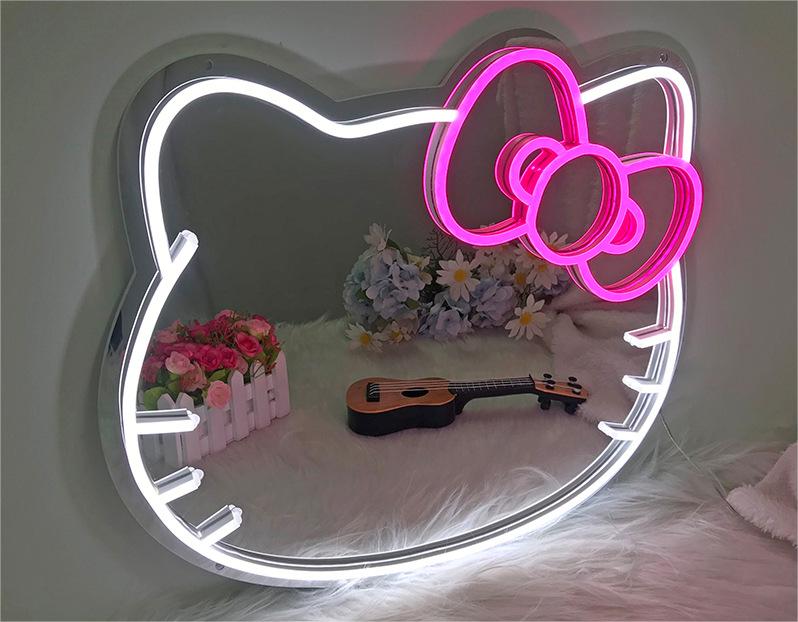 "Kitty Cat" Mirror Neon Sign