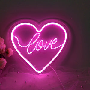 "Love" Neon Sign pink