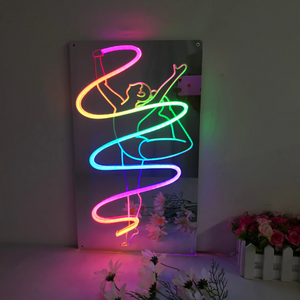 "Ballet Dancer , Dreamy Color Changing" Mirror Neon Sign