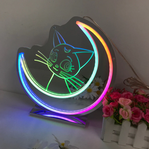 "Sailor Moon Luna, Anime, Dreamy Color Changing" Mirror Neon Sign