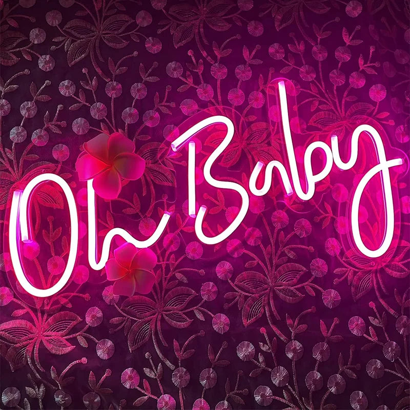 "Oh Baby" Neon Sign Customized MEDIUM(23"*11)